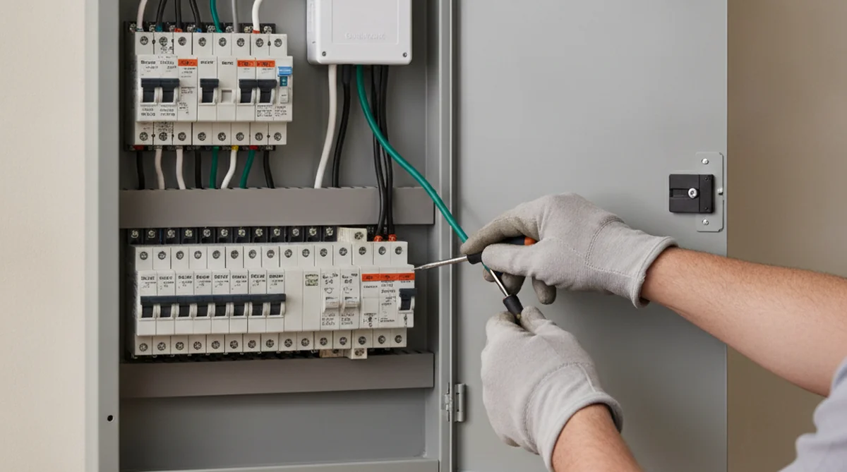 Whole-home surge protector installation in Sumter SC electrical panel