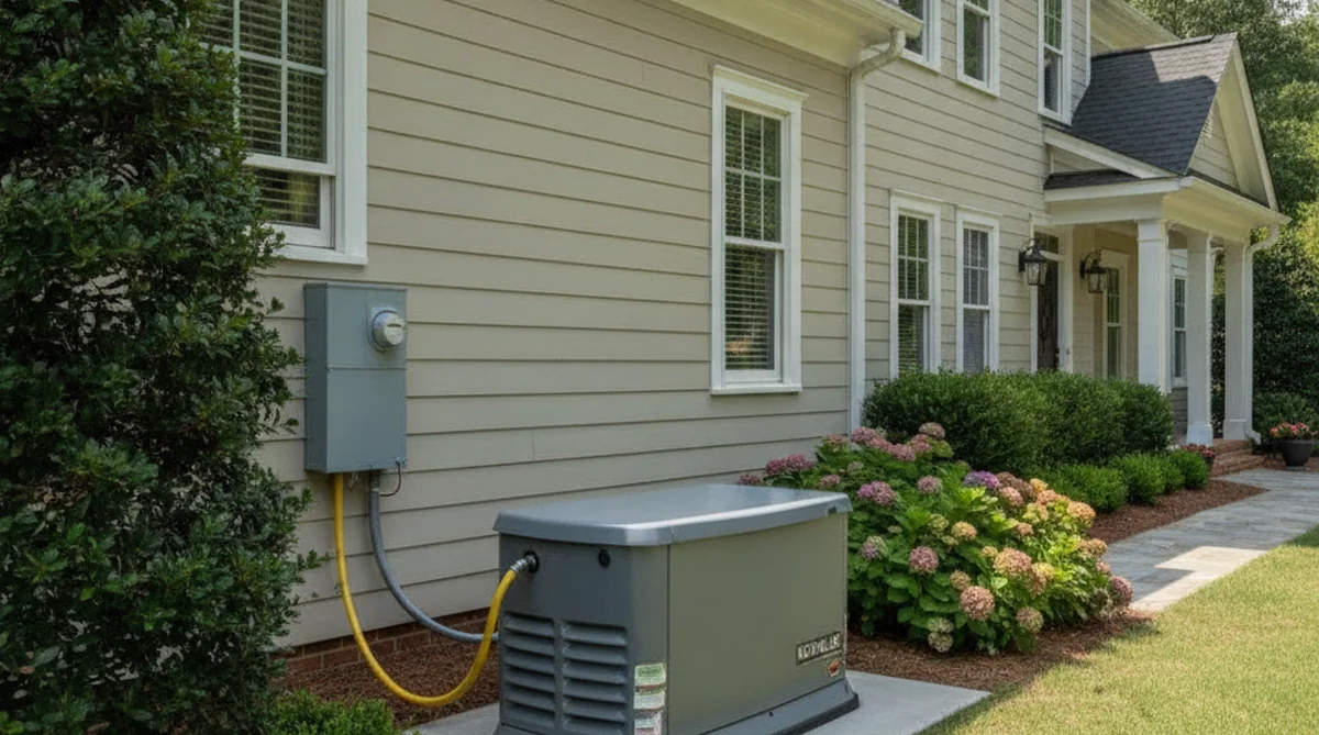 Standby generator installation with electrical wiring in Sumter SC